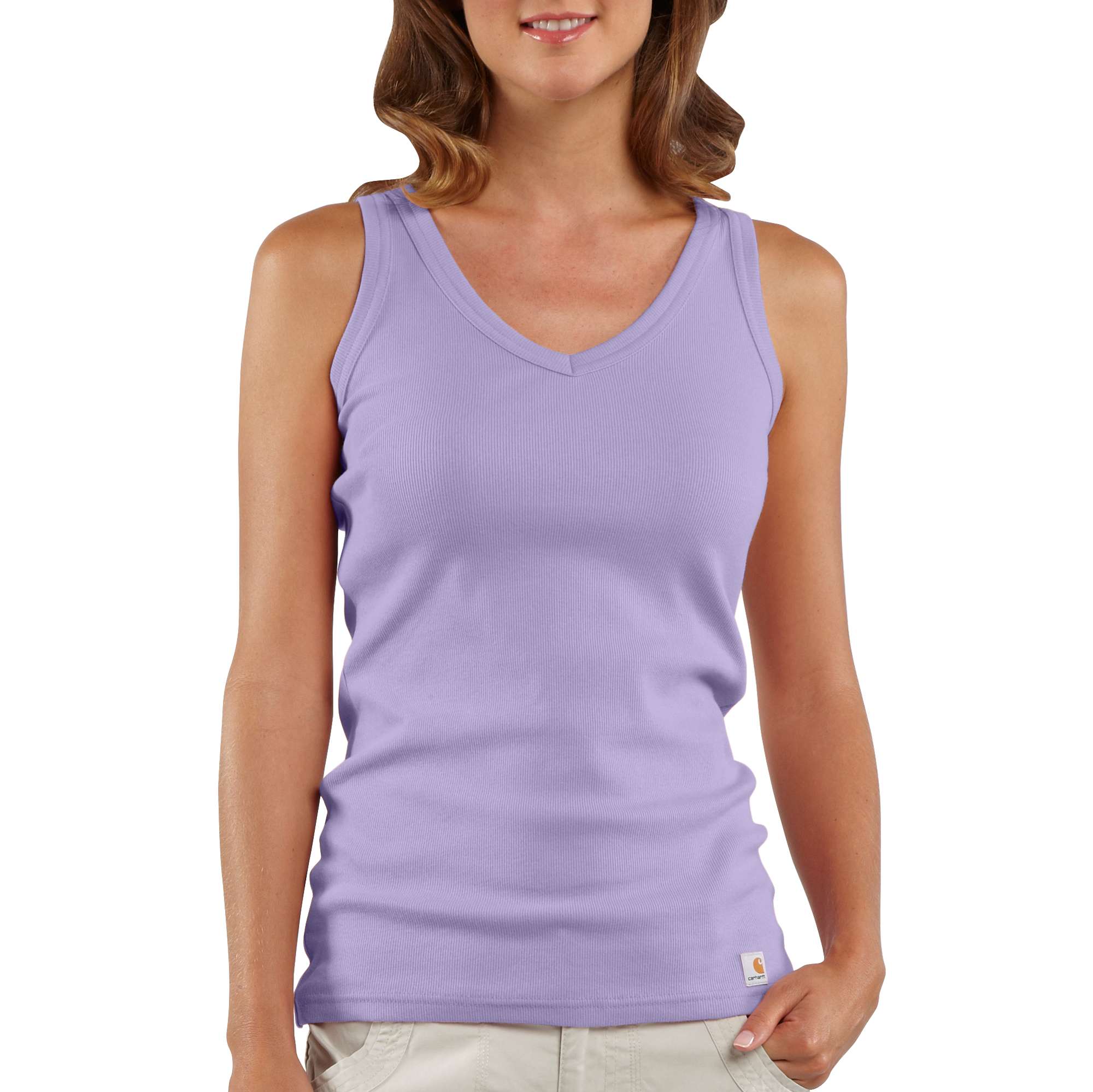 Women's V-Neck Ribbed Tank