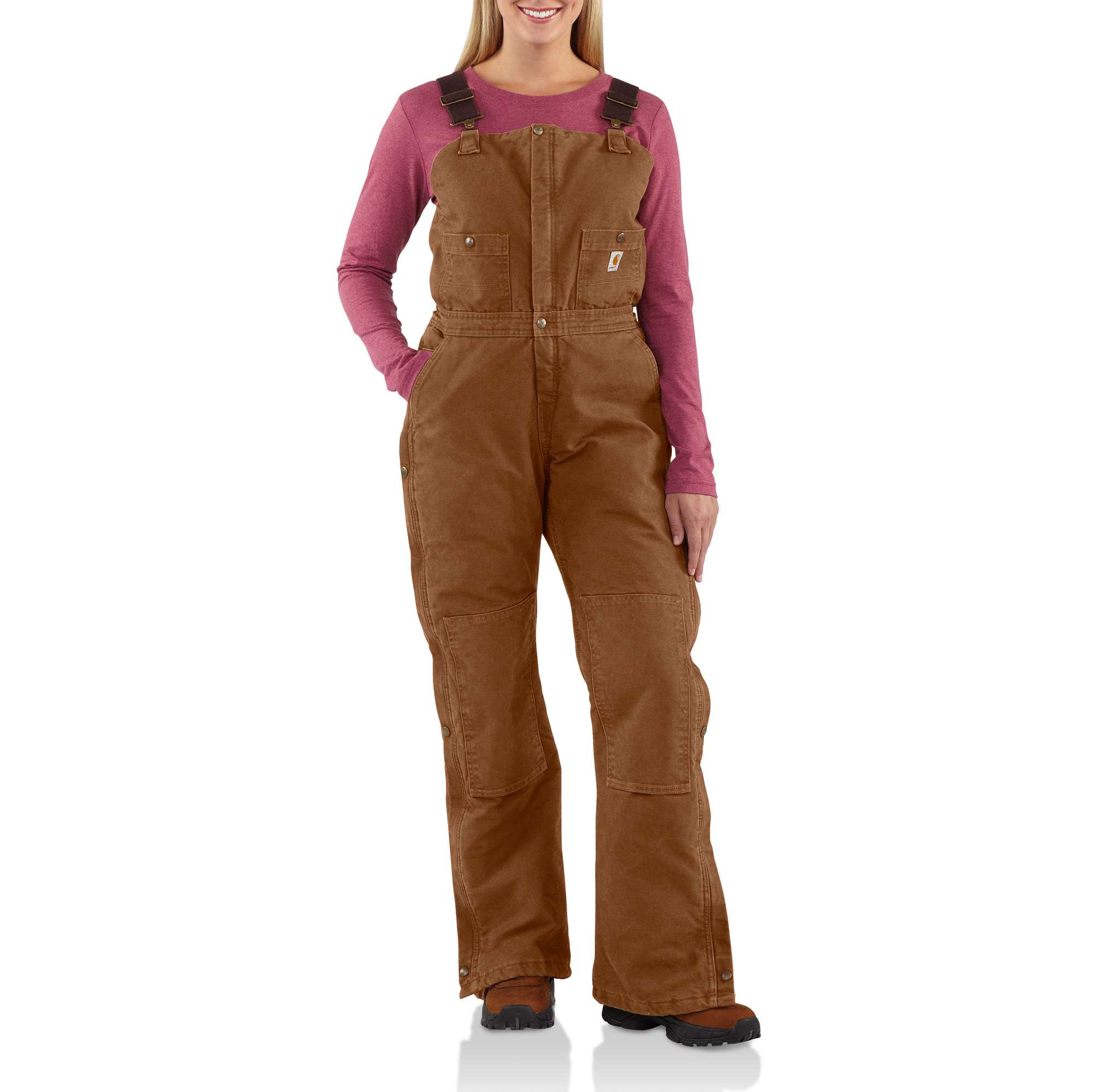 Women's Sandstone Bib Overall/Quilt Lined