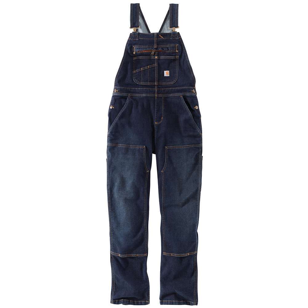 RUGGED FLEX® DENIM DOUBLE FRONT BIB OVERALLS