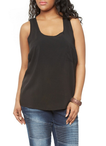 chiffon tank top plus size