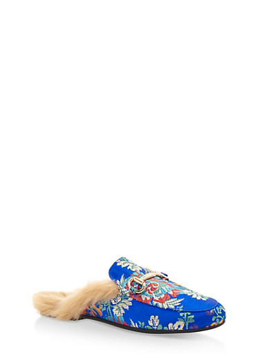 Faux Fur Lined Flat Mule Faux Fur Lined Flat Mule
