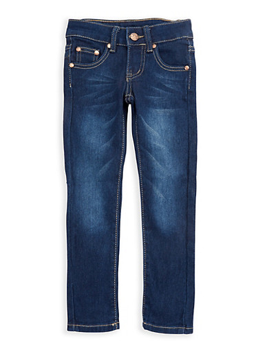 Girls 4-6x Dark Wash Denim Skinny Jeans Girls 4-6x Dark Wash Denim Skinny Jeans