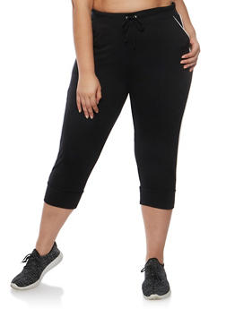 women's plus size capri joggers