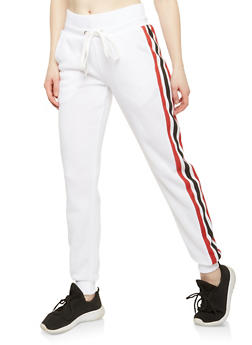 rainbow side stripe joggers