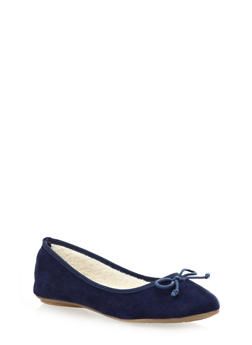 shearling ballet flats