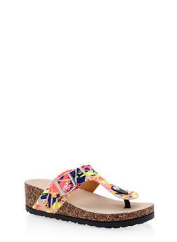 rainbow women's slide sandals