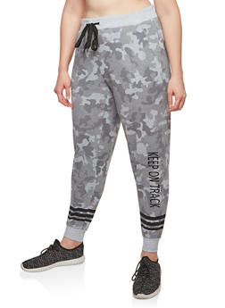 plus size camouflage sweatpants