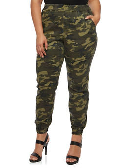 plus size camo joggers