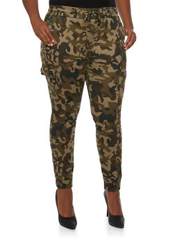 plus size camo jogger pants