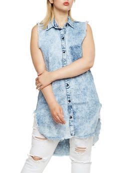 plus size denim tunic