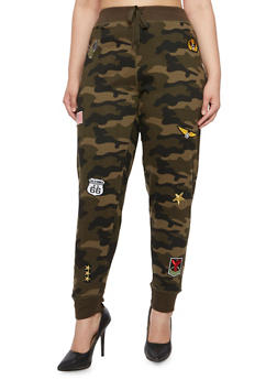 plus size camo joggers