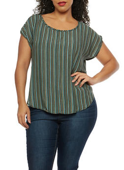 rainbow plus size top