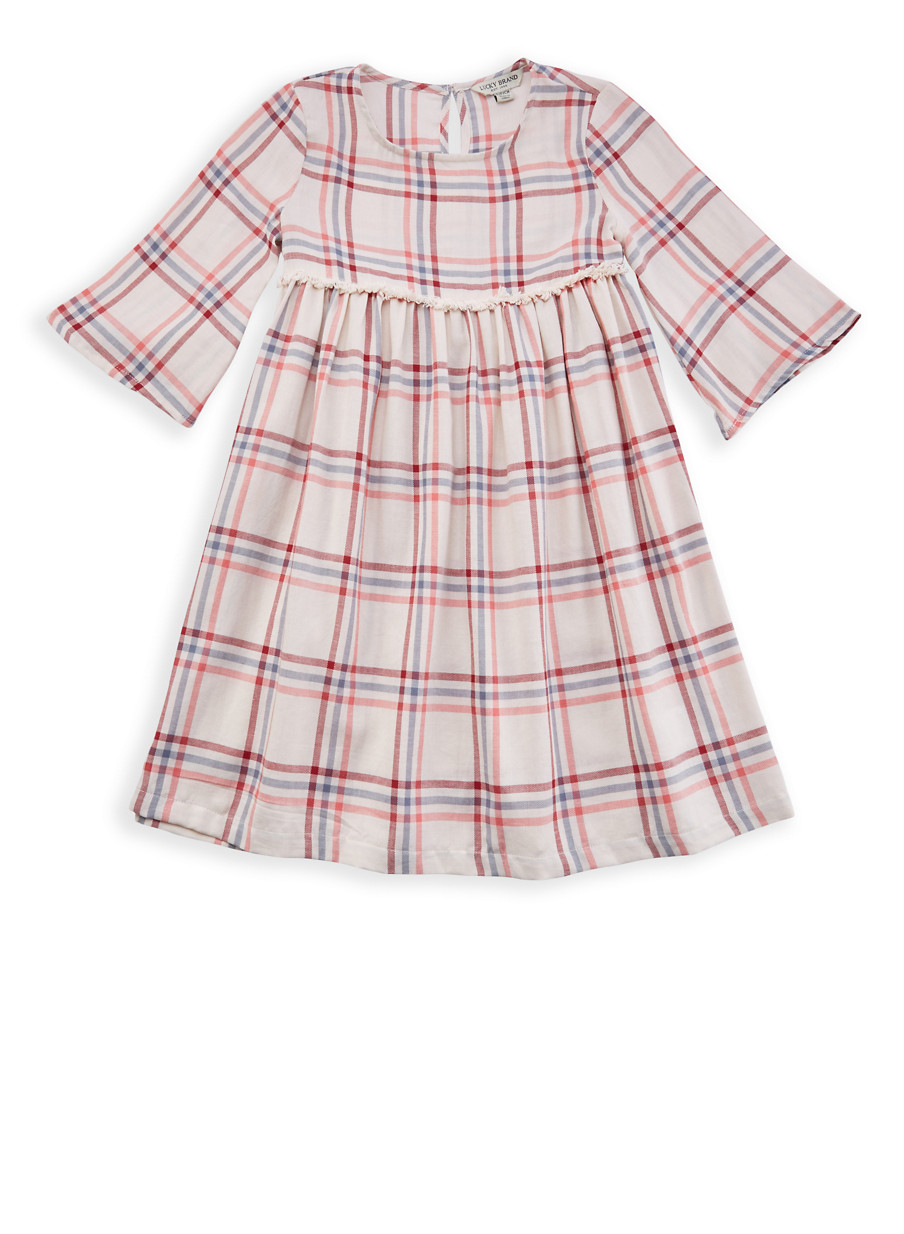 Girls 7-16 Lucky Brand Plaid Dress - Multi - Size L Girls 7-16 Lucky Brand Plaid Dress - Multi - Size L