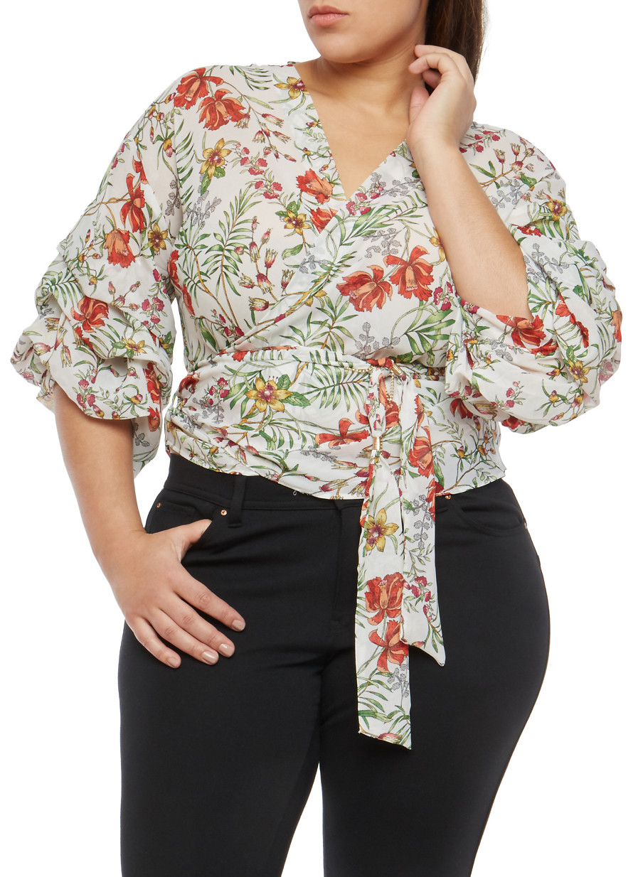 Plus Size Wrap Top