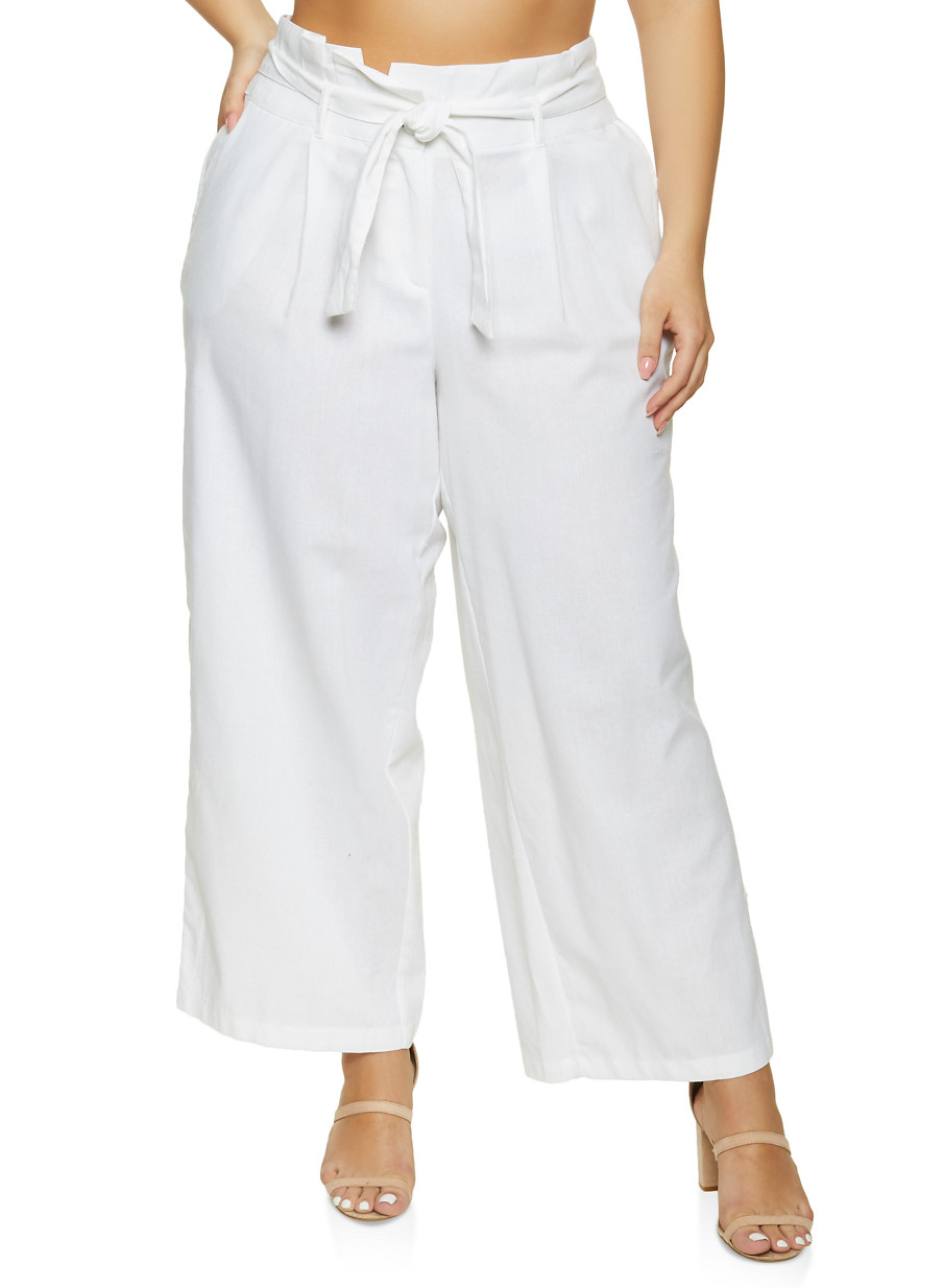 linen plus size pants