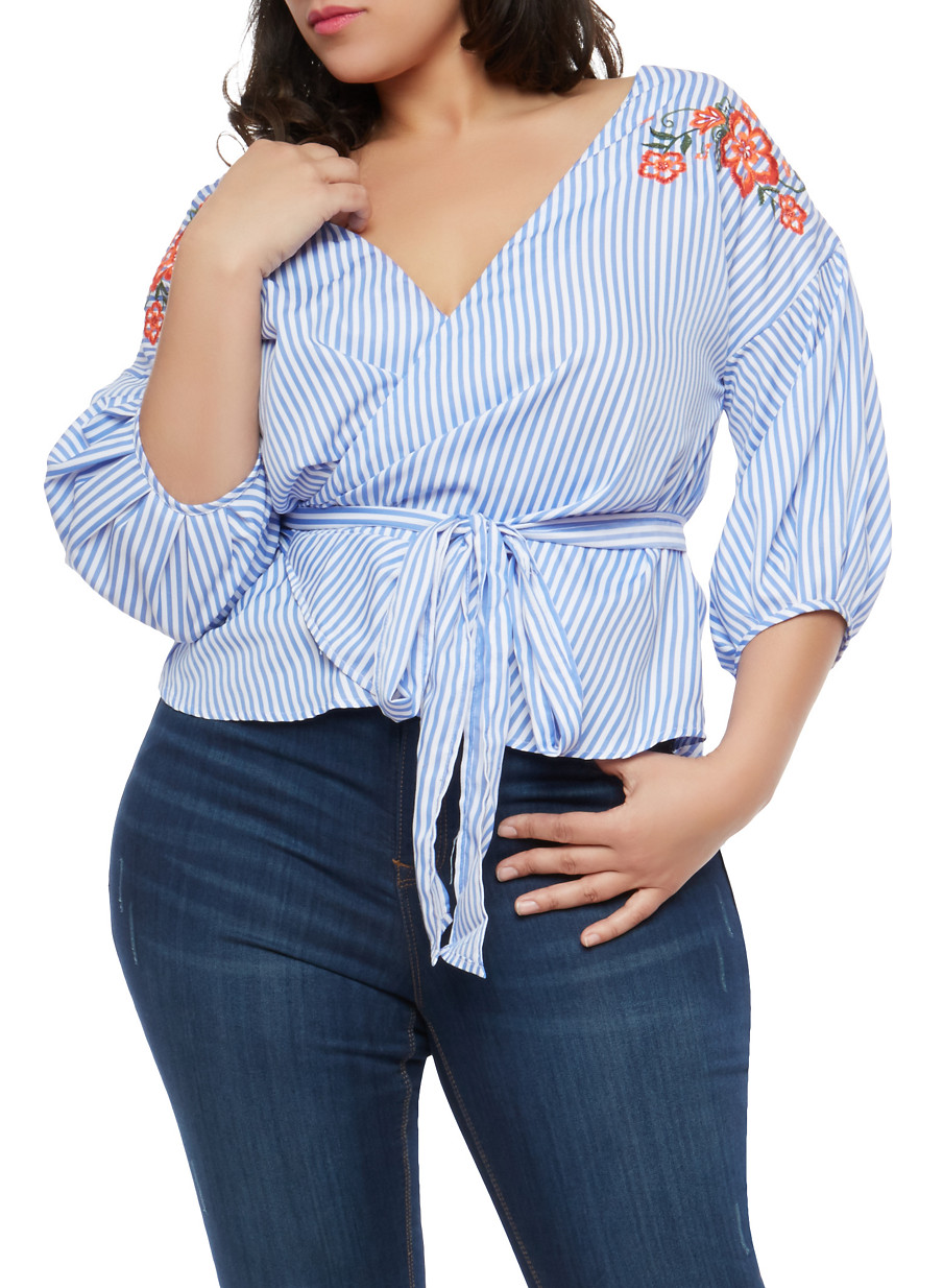 Plus Size Wrap Top