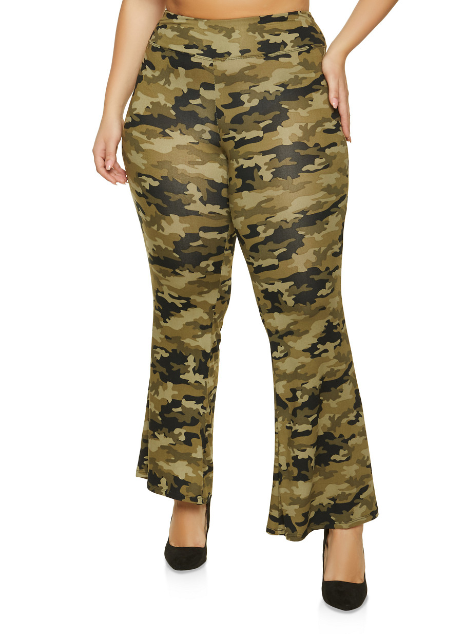 soft knit flared pants