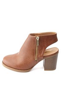 charlotte russe cut-out sling back bootie
