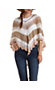 Striped Hooded Poncho Sweater