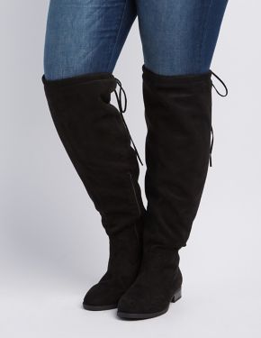 charlotte russe wide width over the knee boots