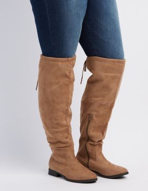 charlotte russe wide width over the knee boots