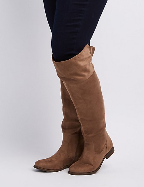 Wide Width Flat Over-The-Knee Boots | Charlotte Russe