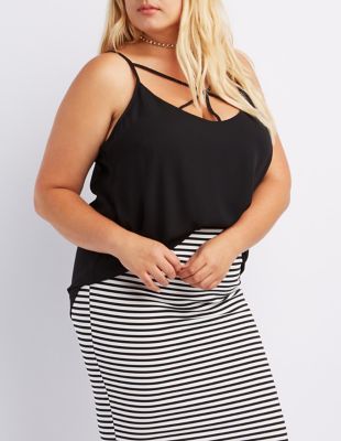 cross wrap tank top plus size