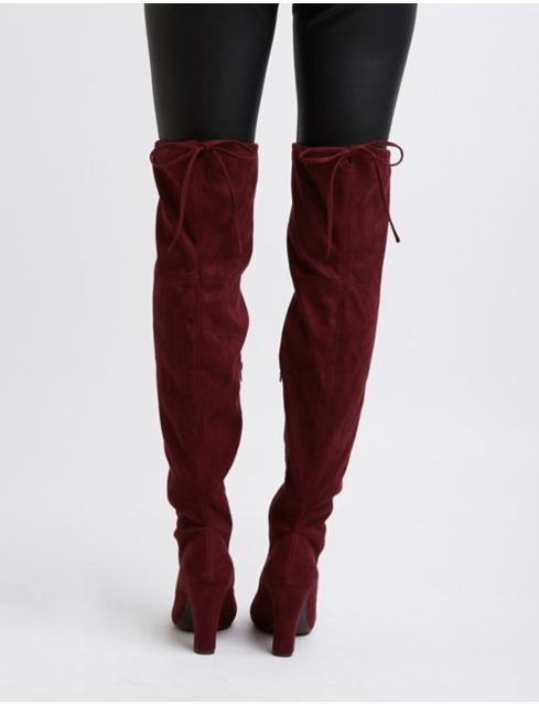 knee high boots that tie in the back