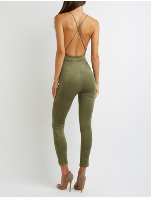 suede jumpsuit