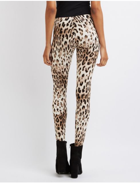 leopard stretch pants