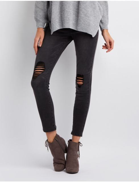 girls destroyed jeans