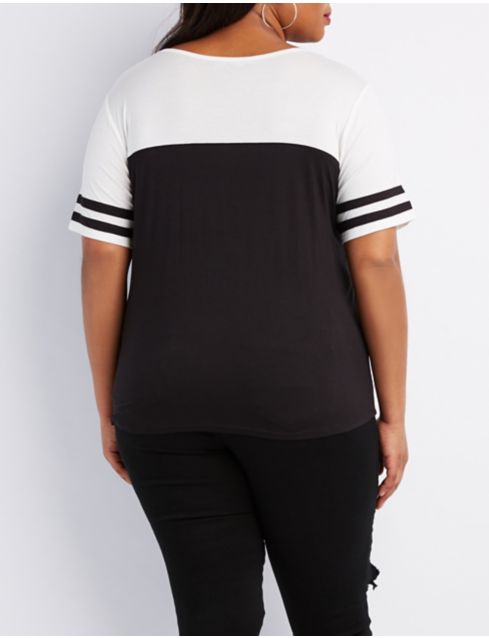 plus size stripe shirt