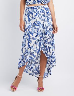 maxi ruffle wrap skirt