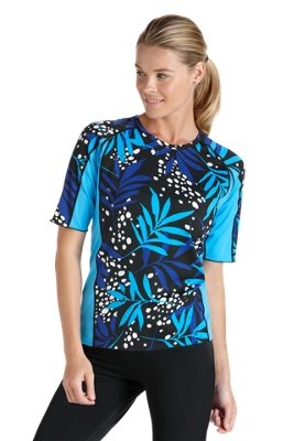 Short Sleeve Paddle Swim Shirt - Print