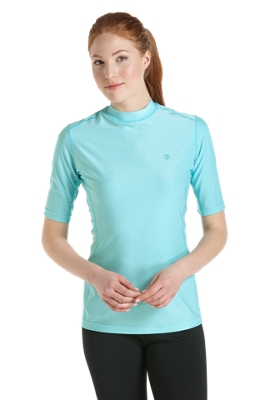 Coolibar UPF 50 Women's Short Sleeve Rash Guard | eBay 