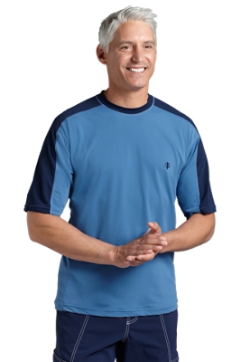 Short-sleeve Crewneck Swim Shirt