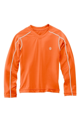 Girl's Long-Sleeve Rash Guard Swim Tee