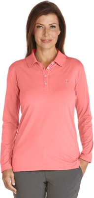 Coolibar UPF 50+ Women's Long Sleeve Polo Shirt eBay