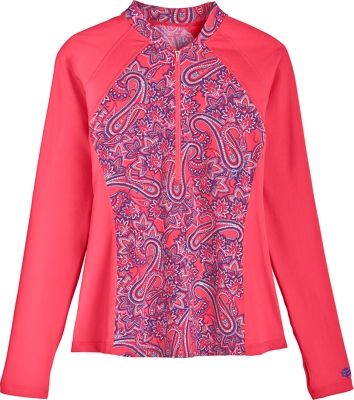 Coolibar UPF 50+ Women's HalfZip Rash Guard eBay