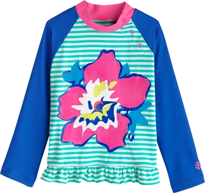 Coolibar UPF 50+ Baby Girls' Ruffle Swim Shirt eBay