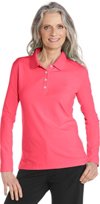 Coolibar Upf 50 Womens Long Sleeve Polo Shirt Ebay