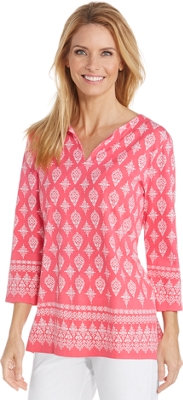 tunic tops for over 50 in red
