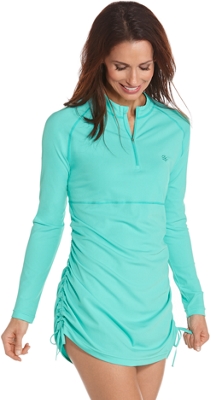 Coolibar UPF 50+ Women's Ruche Swim Shirt eBay