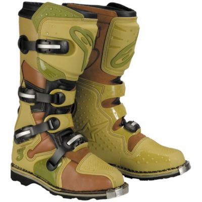 Alpinestars Tech 3 All Terrain Off-Road Motorcycle Boots -5 Brown/Green pictures