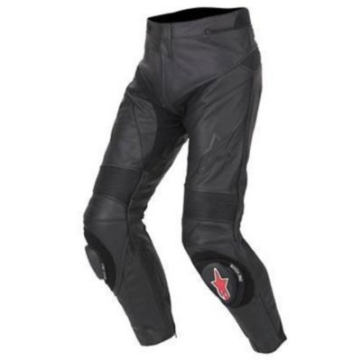 Alpinestars Track Leather Motorcycle Pants -US 28/Euro 44 Black pictures
