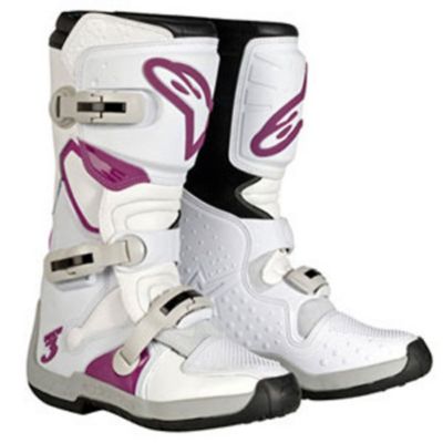 Alpinestars Women's Stella Tech 3 Off-Road Motorcycle Boots -6 White/ Violet pictures