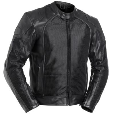 Bilt Air Demon Leather/Mesh Hybrid Motorcycle Jacket -50 Black pictures