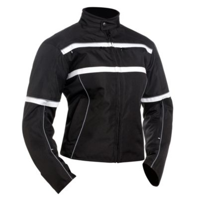 Bilt Women's Helia Waterproof Vented Textile Motorcycle Jacket -XL Black/White pictures