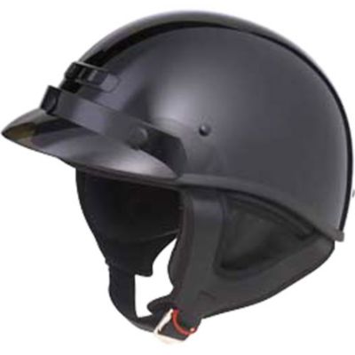 Gmax Gm35 Solid Fully Dressed Motorcycle Half Helmet -LG Black pictures