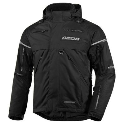 Icon Patrol Waterproof Textile Motorcycle Jacket -2XL Black pictures